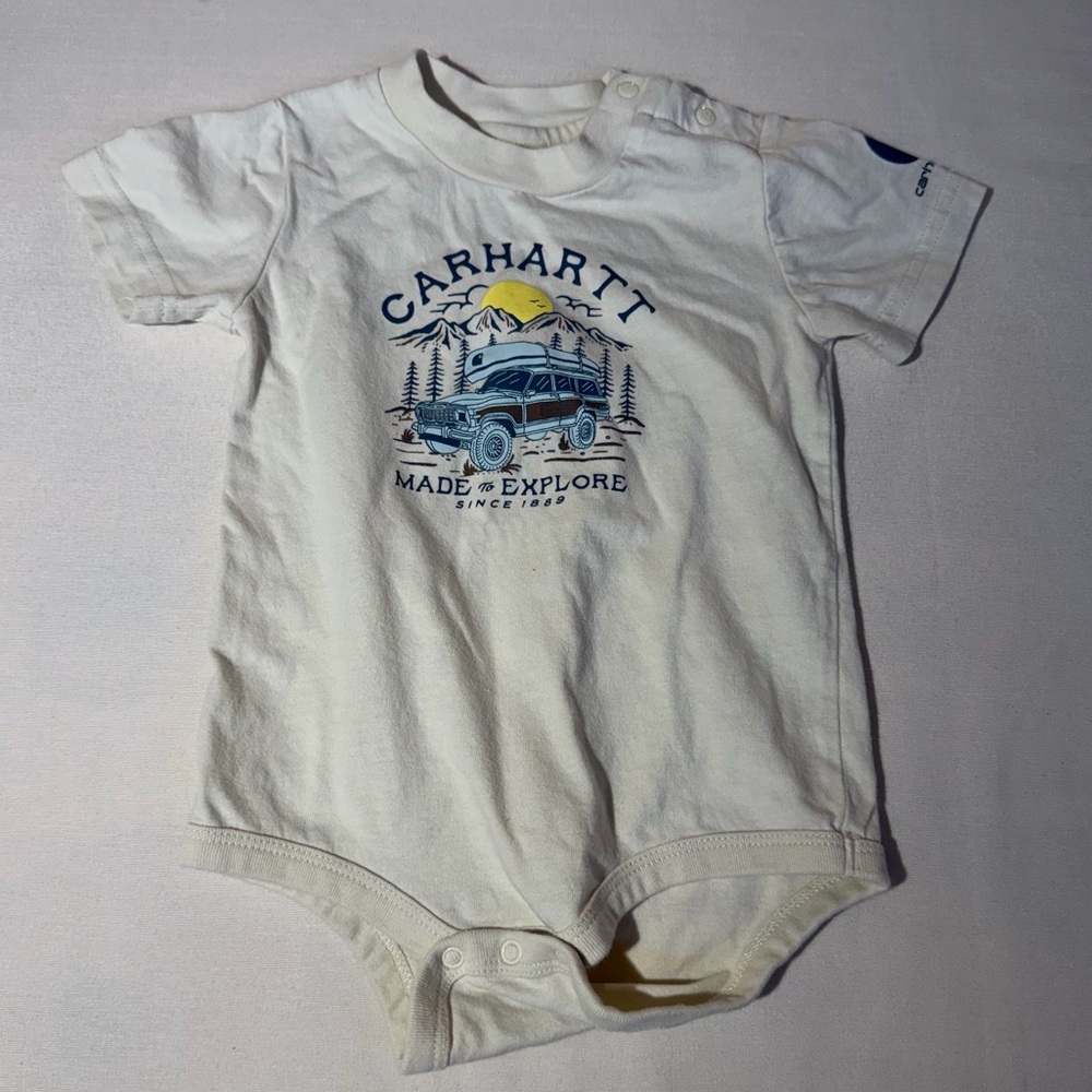 Carhartt Baby Boys 18 Mo Short Sleeve Rugged Americana Vintage Outdoors